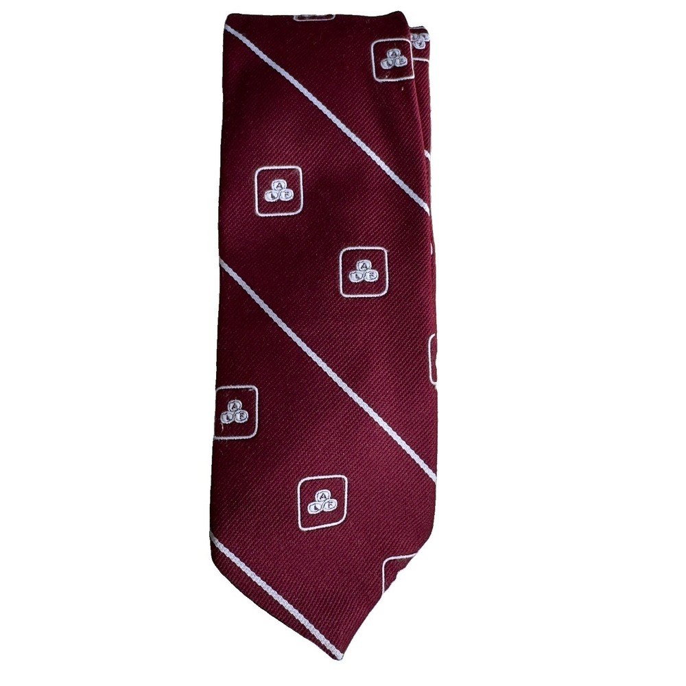 Farmers Insurance Exchange Vintage Tie Red White Logo Corporate Promotional